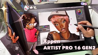 XPPEN artist pro 16 GEN 2 tablet review ˎ₍•ʚ•₎ˏ✿ [upl. by Nehtiek]