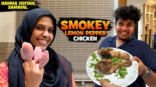 Lemon Pepper Chicken by Wife  Sunday Samayal  Irfans view [upl. by Zolnay]