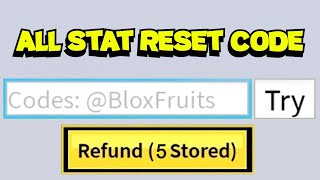 ALL STAT RESET CODES IN 1 MINUTE BLOXFRUITS FEB 2024 [upl. by Ylagam]