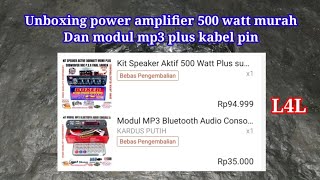 Unboxing power amplifier 500 watt amp modul mp3 [upl. by Narak]