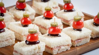 Prosciutto Canapés with Cornichon Skewer  How to Make Canapes  Christmas anapes [upl. by Susanna287]