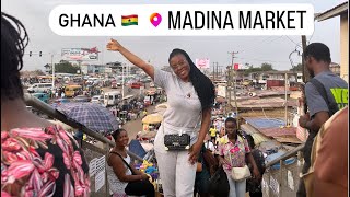 VLOG GHANA 🇬🇭 TRIP PART 6 VISITING MADINA MARKET IN ACCRA [upl. by Kesley]