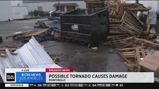 Montebello residents left picking up pieces after possible tornado hits area [upl. by Gelasius374]