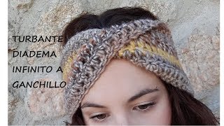 DIADEMA TURBANTE INFINITO A CROCHET [upl. by Rianna697]