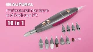 BEAUTURAL Professional Manicure and Pedicure Set Kit Upgrade Your Nail Care [upl. by Nwahsel]