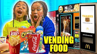 EATING ONLY VENDING MACHINE FOOD for 24 hours 😱😱  The Winning Fam [upl. by Naelopan]