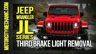 2018 and Newer Jeep Wrangler JL third brake light assembly removal [upl. by Veator]