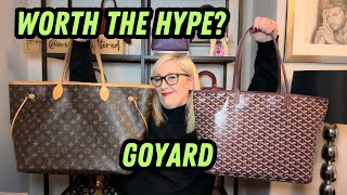 GOYARD ARTOIS VS LOUIS VUITTON NEVERFULL  IN DEPTH REVIEW AND COMPARISON [upl. by Hayward]