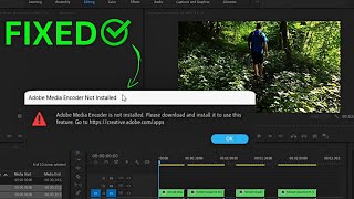 FIXED Adobe Media Encoder is not installed in Premiere Pro [upl. by Huey]