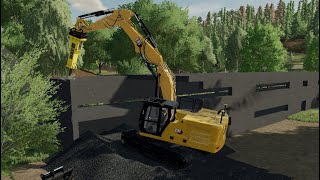 LS22 Baustelle 4 4  Gebäude Abbruch mit dem Cat 336 NG VA  2K  Landwirtschaft Sim 22 [upl. by Inavihs]