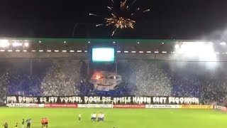 Choreo und Pyrotechnik  1 FC Magdeburg  Borussia Dortmund BVB DFB Pokal 1718 [upl. by Atnauqahs]