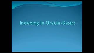 Indexing in Oracle BTreeBitmap Indexing [upl. by Potter655]