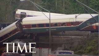 Multiple Casualties And Injuries Reported As Amtrak Train Derails Near Seattle  TIME [upl. by Aiouqahs]