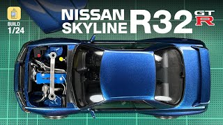 Build 124 Tamiya Nissan Skyline R32 GTR  Stance [upl. by Assertal]