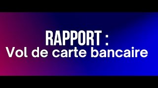 Rapport de Police Municipale Vol de Carte Bancaire [upl. by Barthelemy]