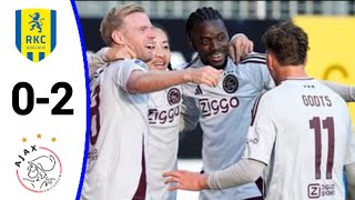 RKC Waalwijk vs Ajax 02 Mika Godts Goal All Goals and Extended Highlights [upl. by Mariana]