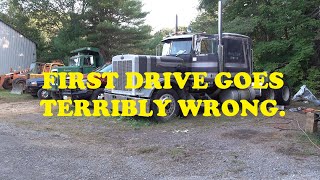 1980 Peterbilt 359 3408 cat first drive goes horribly wrong [upl. by Turnbull]