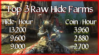 New World Top 3 Raw Hide Farms 13200 Per Hour [upl. by Jehiel]