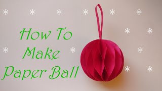 DIY Paper Ball Christmas Ornament  Lampioni od papira ukras za jelku [upl. by Stanley]