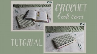 crochet checkered book cover tutorial 📖🧶 [upl. by Luciano298]