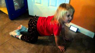 3 yr old does yoga with android appquotpocket yogaquot [upl. by Yerdua]