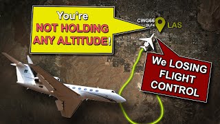 Airplane CANT MAINTAIN altitude Flight Control PROBLEMS during climb REAL ATC [upl. by Clintock]