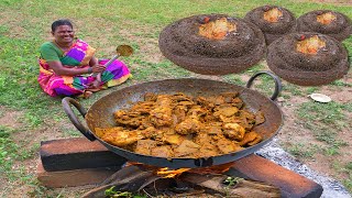 CHICKEN amp ELEPHANT FOOT YAM Cooking  Elephant Foot Yam Gravy With Chicken Meat  Side Dish Recipes [upl. by Adniuqal]