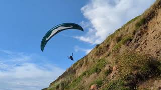 Newgale Beach Wales  crazy hang gliding skills  August 13 2024 [upl. by Edijabab670]