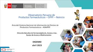 Capacitación  Registro de Precios de Medicamentos en Portal OPPF  DIRIS LIMA NORTE [upl. by Weiser653]