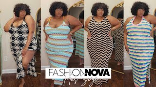 Fashion Nova Curve Try On Haul  Crochet Dresses  Victoria Lashay [upl. by Moberg759]