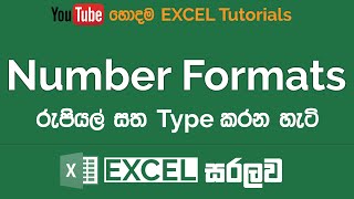 Excel වල රුපියල් සත type කරන හැටි  Number Formatting  Excel Sinhala Tutorials  5 [upl. by Swihart]