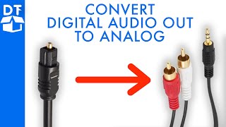 How To Covert Digital Audio Out To Analog  RCA or 35mm AUX Samsung TV [upl. by Franck969]