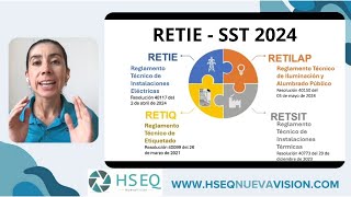 RETIE 2024  Reglamento Técnico Instalaciones Eléctricas desde Seguridad y Salud en el Trabajo  SST [upl. by Jutta]