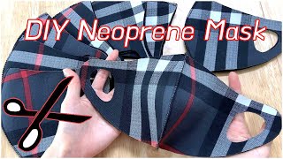 EASY DIY Neoprene FaceMask  Cut Fabric  Mask Pattern AdultsampKids  Simple amp Easy [upl. by Toomin201]