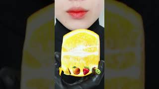 ASMR Eating random fruit 🌶️🍉🍊🍓🥝 12 asmr food fruit funny shorts [upl. by Auberta345]