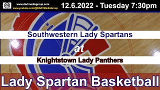 IHSAA Girls Basketball  Southwestern Spartans at Knightstown Panthers  Full Broadcast [upl. by Salsbury]