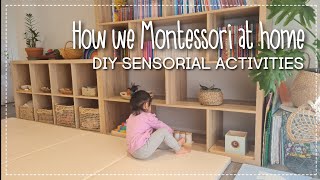 Montessori SENSORIAL ACTIVITY for 2 year olds DIY  How we Montessori at home [upl. by Acinorev]