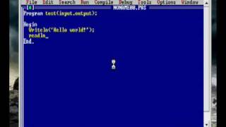 Turbo pascal Hello world [upl. by Demetra852]