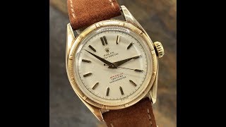 Vintage Rare Rolex 6085 14k Yellow Gold Red Officially Writing Dial 1961Awad Watches [upl. by Lukash265]