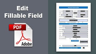 How to edit fillable text boxes in pdf form in Adobe Acrobat Pro DC 2022 [upl. by Lenoel]