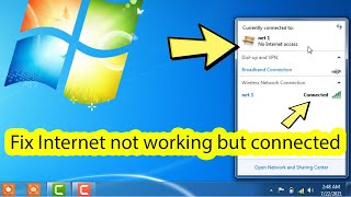 Fix windows 7 no internet access but connected ethernet [upl. by Airol]