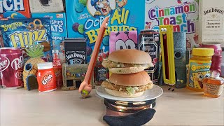 SpongeBob and Patrick  ASMR Mukbang  Burgers amp Fries [upl. by Audwin600]