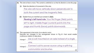 iGCSE Physics Electromagnetism Longer Answer Solutions [upl. by Nnahs]