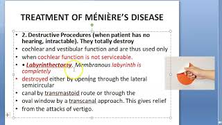 ENT Meniere Disease Part 3 Treatment Surgery Medicine Medical Surgical management Ear Care solution [upl. by Lisk398]