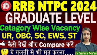 RRB NTPC Graduate Level Category Wise Vacancy Cut Off ntpc rrb railway [upl. by Hayila]