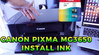 Canon Pixma MG3650 3620 3600 Changing Ink Cartridges [upl. by Det]