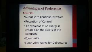 Preference shares Types of preference share Advantages and disadvantages BBA Bcom [upl. by Filip784]