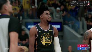 Steph owns the 4th  NBA 2K22 Miami Heat at Golden State Warriors [upl. by Introk]