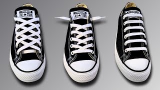 3 Cool Ways To Lace Converse  Converse Lacing Styles [upl. by Essiralc]