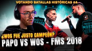 ¿WOS FUE JUSTO CAMPEÓN PAPO VS WOS FMS ARGENTINA  VOTANDO BATALLAS HISTÓRICAS 4 [upl. by Garzon]